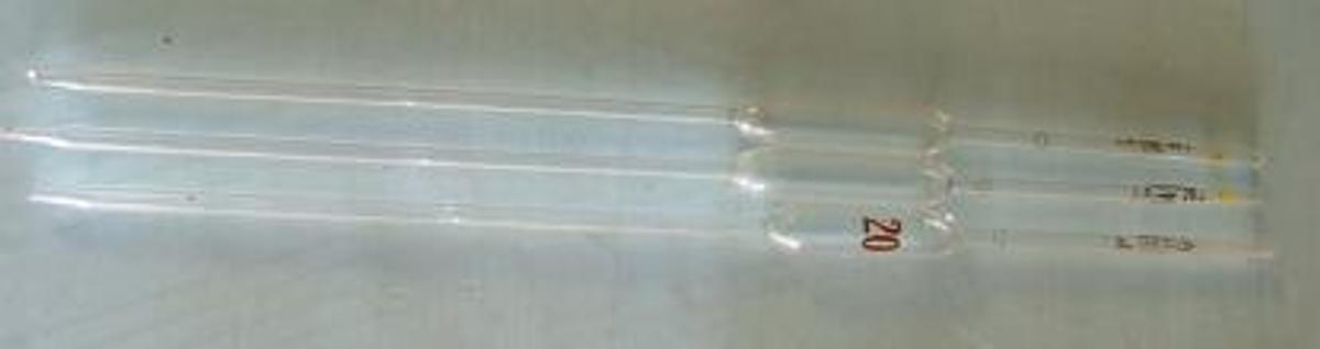 Used GLASS PIPETTES: 20ML
