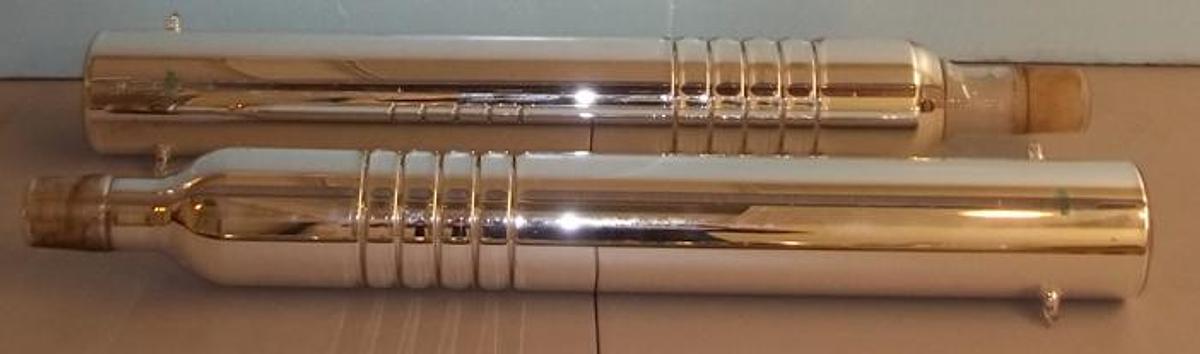 Used QTY. 1. HGF SILVERED GLASS VACUUM JACKED DISTILLATION PERFORATED PLATE