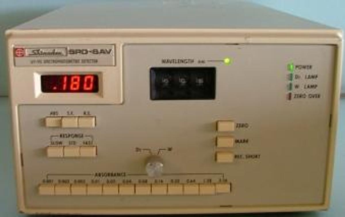 Used QTY. 1. SHIMADZU UV-VIS SPECTROPHOTOMETRIC DETECTOR MODEL SPD-64V