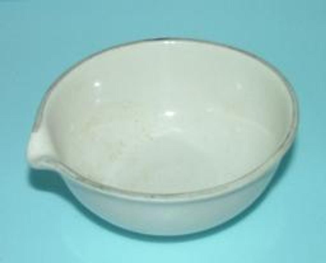 Used QTY. 1. COORS USA 60202 CERAMIC BOWL ABOUT 200ML W/ POUR SPOUT.