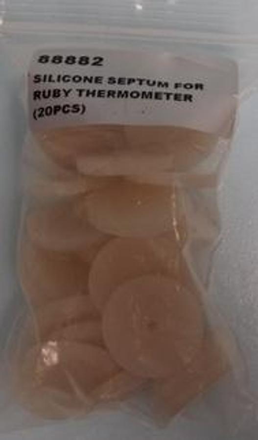 Used QTY. 36. ANTON PAAR SILICONE SEPTUM FOR RUBY THERMOMETER.