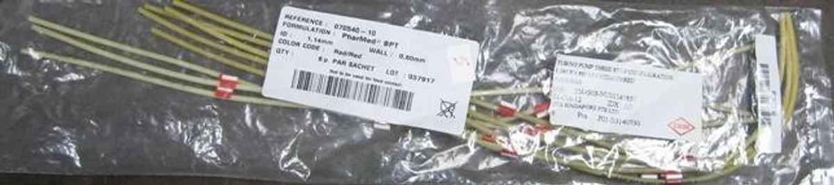 Used QTY. 1. PERKIN ELMER 8. TUBING PUMP THREE STOP CONFIGURATION 1.140 X 0.850 MM RED/RED/RED