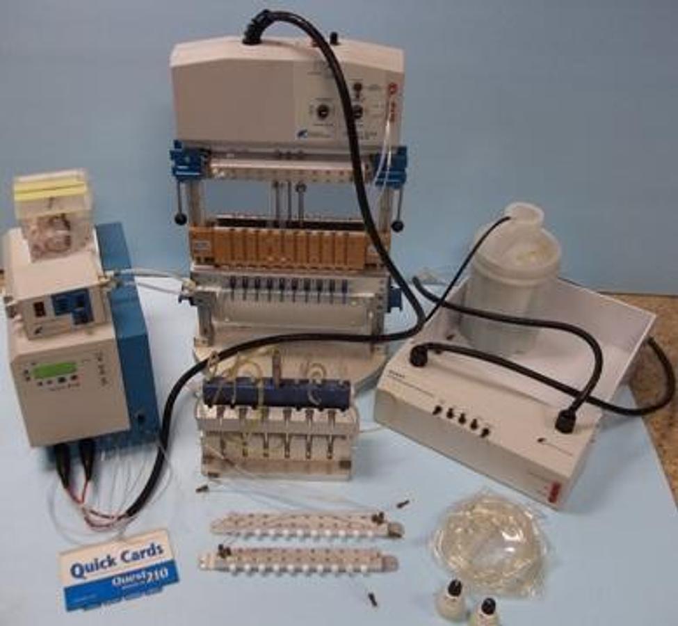 Used ARGONAUT TECHNOLOGIES AUTO SOLVENT-WASH SYNTHESIZER UNIT MODEL: QUEST 210