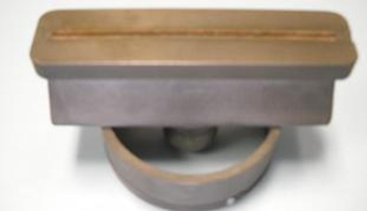 Used QTY. 1. ATOMIC ABSORPTION SPECTROPHOTOMETER BURNER HEAD WITH ROUND BOTTOM GUARD 4-1/2" LONG. .