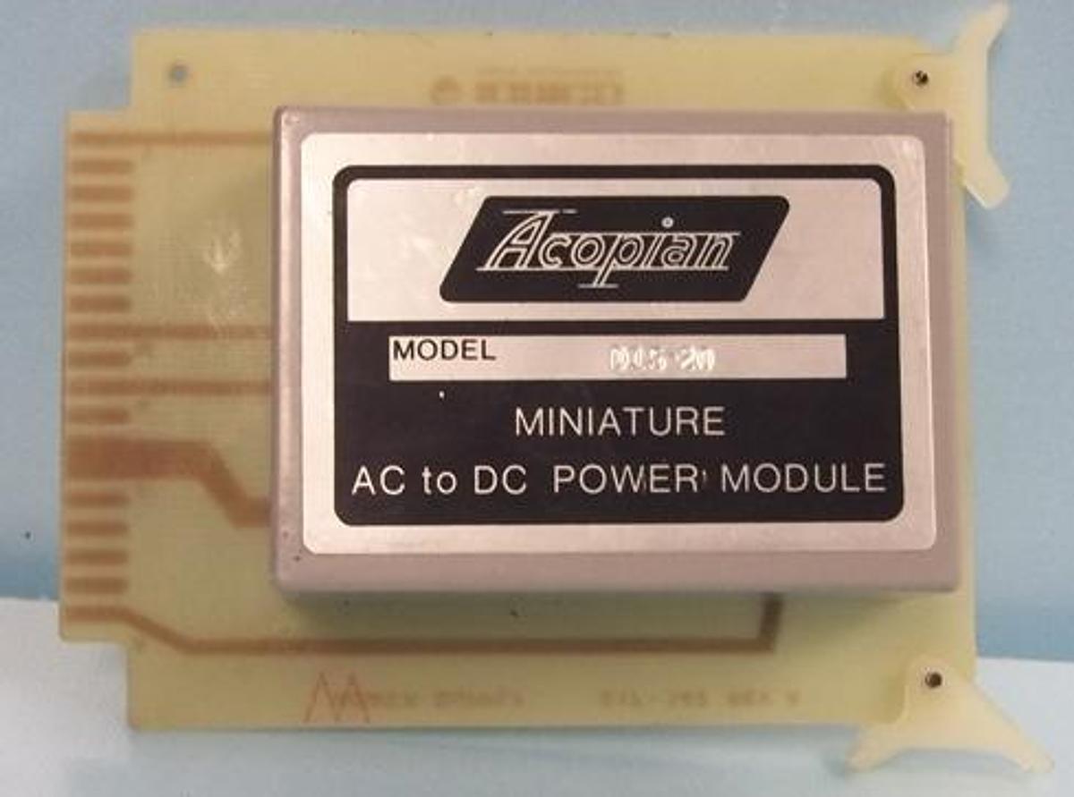 Used IONICS POWER SUPPLY BOARD 817-142 REV. A. ACOPIAN MINIATURE AC TO DC POWER MODULE MODEL: 015-20 NO. 817-142
