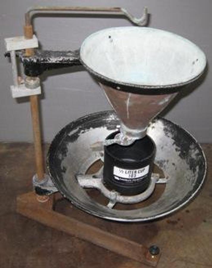 Used QTY. 1. SEEDBURO BULK DENSITY RING STAND FILLING HOPPER AND