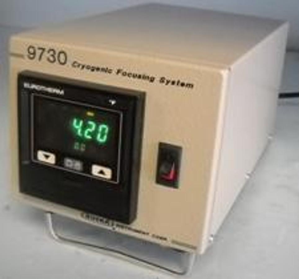 Used RUSKA INSTRUMENT CORP EUROTHERM 9730 CRYOGENIC FOCUSING SYSTEM WITH COM PORT FUSE 10 AMP NO