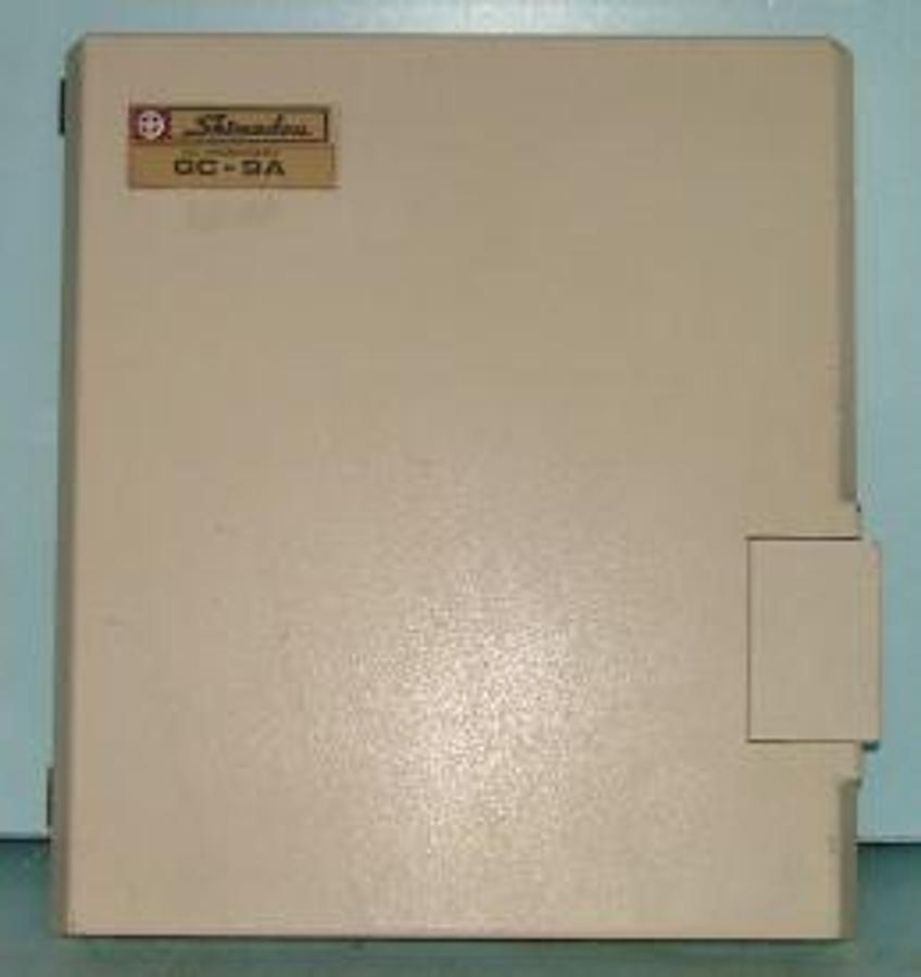 Used QTY. 1. SHIMADZU GAS CHROMATOGRAPH GC-9A DOOR ONLY PARTS.