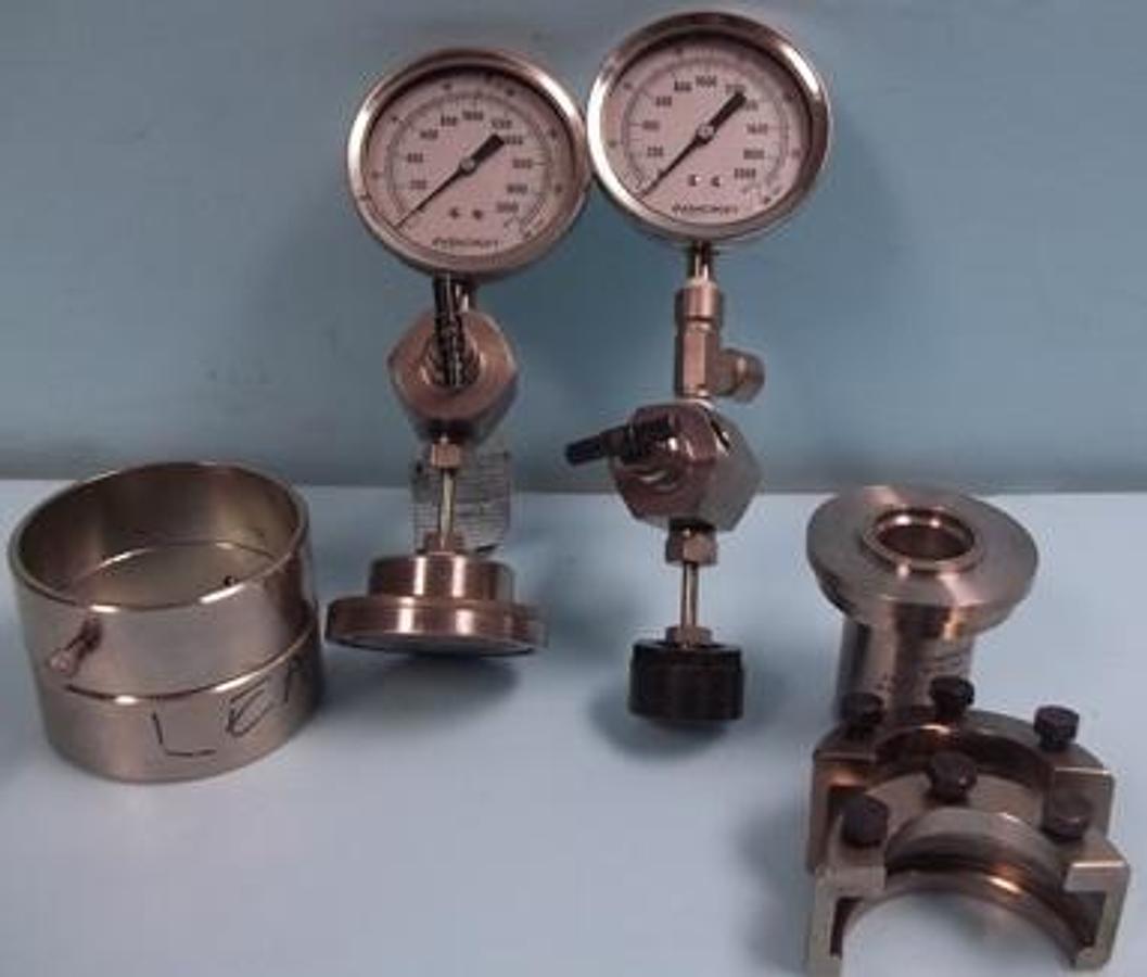 Used PARR INSTRUMENT COMPANY LOT OF PARR INSTRUMENT COMPANY STAINLESS STEEL REACTOR PARTS WITH PARR REACTOR VESSEL 2430HC2 223402 T316 090711 MAWP 3000 PSI AT 350 DEG. C. 201