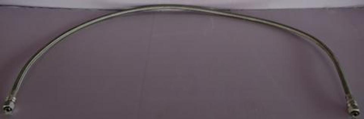 Used 49" (FITTING TO FITTING) BRAIDED STAINLESS STEEL METAL FLEX HOSE