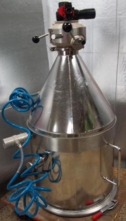 Used QTY. 1. GLATT GMBH SYSTEM TECH INC STAINLESS STEEL CONSTRUCTED FLUID BED HOPPER