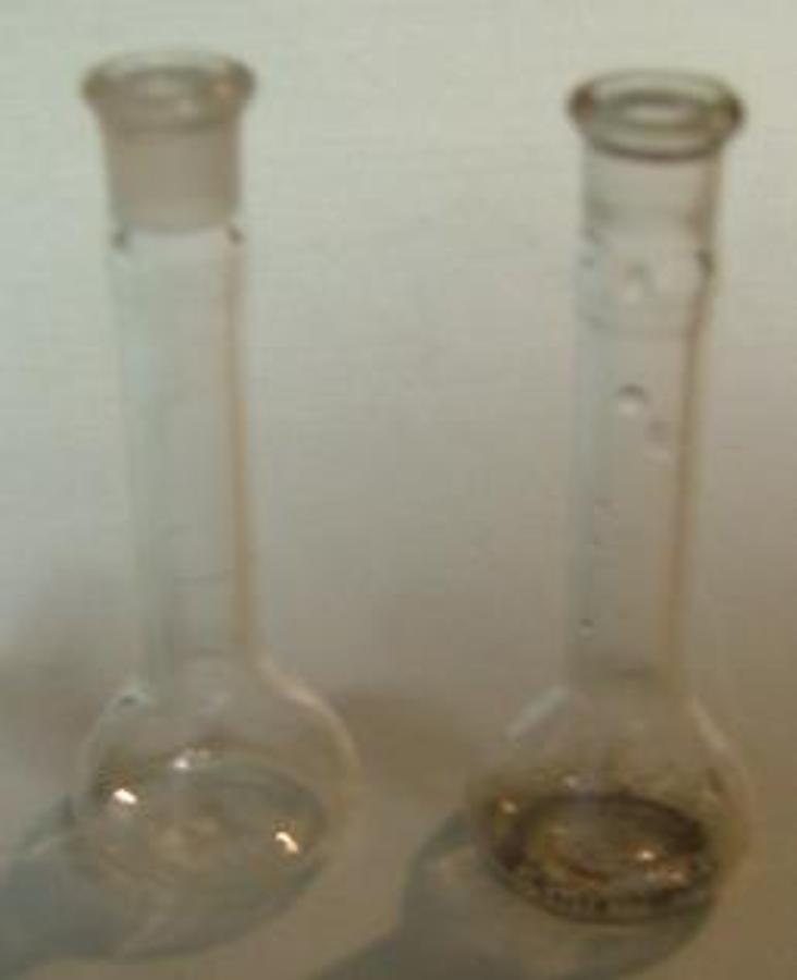 Used QTY. 2. PYREX VOLUMETRIC FLASK 5 ML NO. 5640 TS 8 A