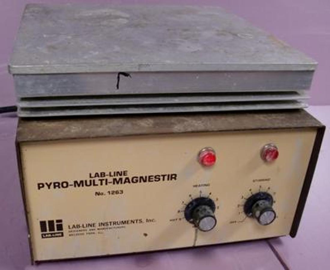 Used LAB LINE PYRO-MULTI-MAGNATIR STIRRING HOT PLATE. NUMBER 1263