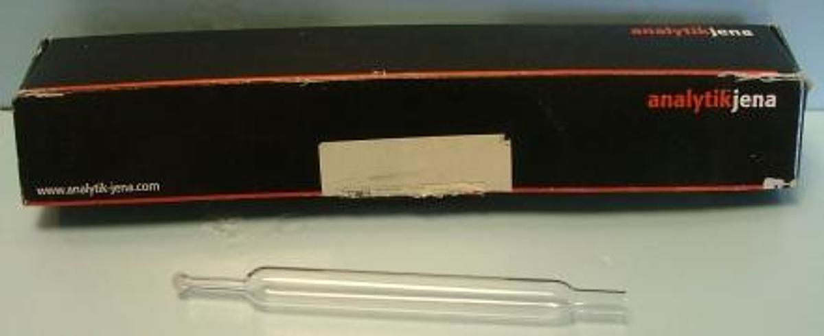 Used QTY. 1. ANALYTIKJENA QUARTZ COMBUSTION TUBE MULTI NC 3000 SEMA ARTICLE VERBRENNANGSROHR MULTI NC 3000 ORDER NO. 402-885-010 LENGTH 11 3/8 INCHES.