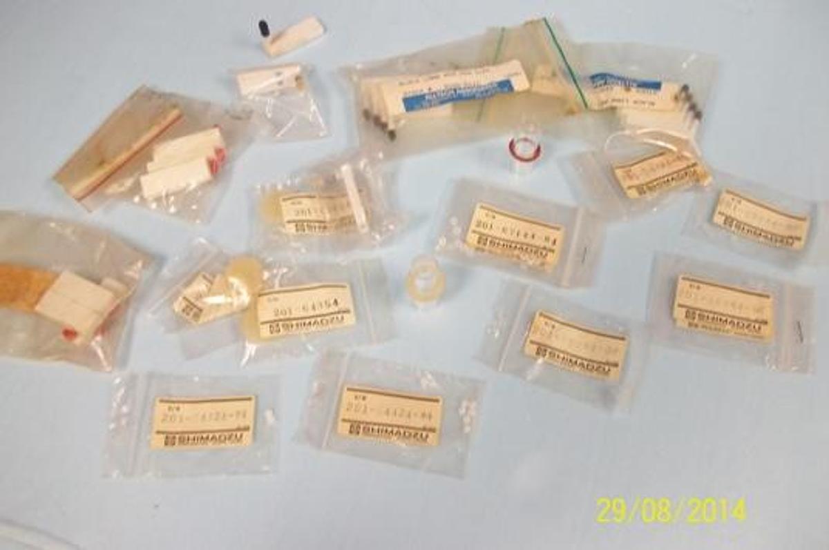 Used BAG OF VARIOUS SHIMADZU PARTS CONSISTING OF: P/N'S 201-07144-84