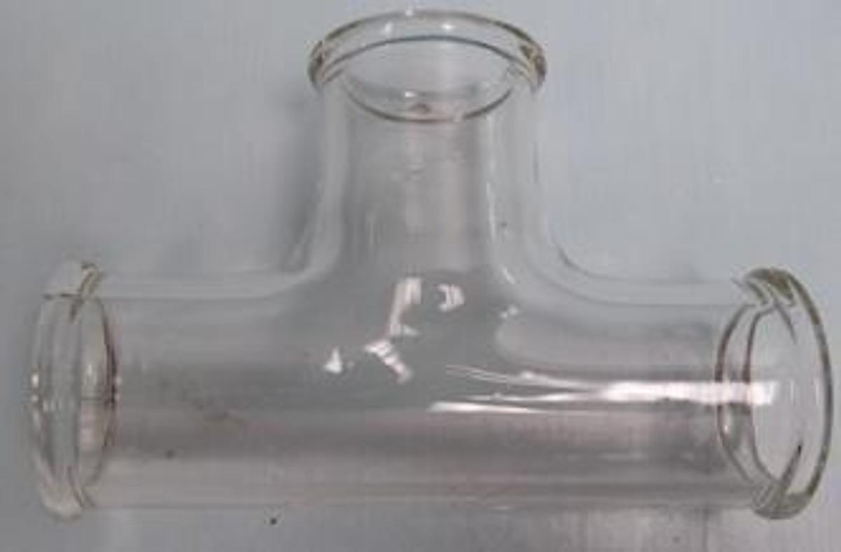 Used PYREX GLASS 1 ½" GLASS TEE DRAIN PIPE