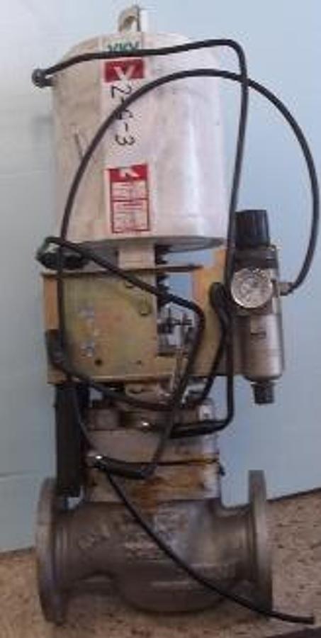 Used QTY. 1. VALTEK CONTROL VALVE WITH KITZ 2-1/2" 600 FLANGED RAISED FACE WCB (WELDABLE CARBON BODY). GLOBE VALVE. 2-1/2-600 SCPH2 WCB VALTEK.