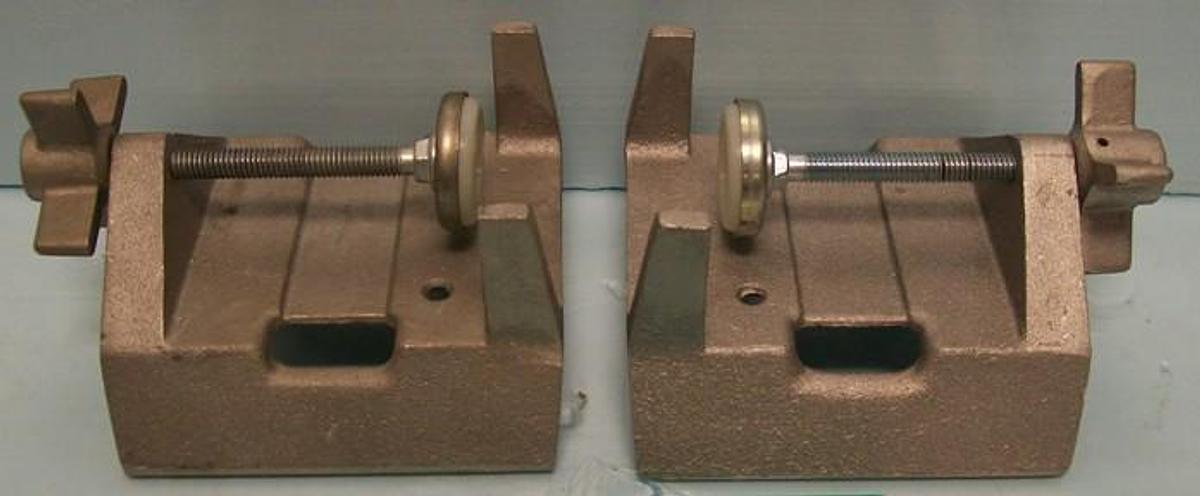 Used TOEMNER CYLINDER BOTTLE HOLDERS MODEL: 8AX37 CAST ALUMINUM BENCH BRACKET