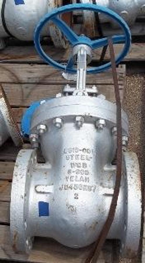 Used QTY. 1. VELAN 8" 300 FLANGED RAISED FACE WCB GATE VALVE. WCB (WELD ABLE CARBON BODY).
