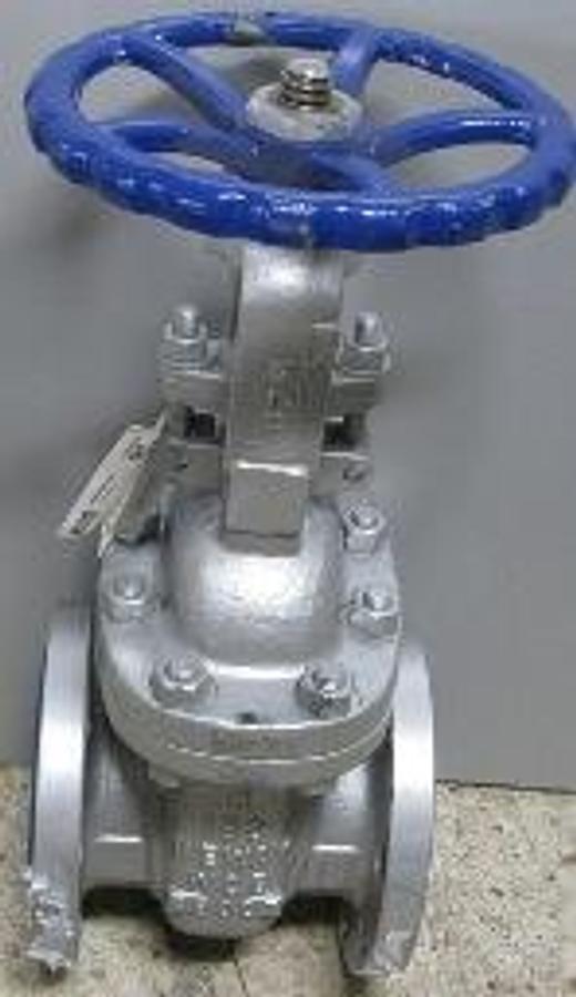 Used QTY. 1. NEWAY 4" 150 FLANGED RAISED FACE WCB GATE VALVE 98007