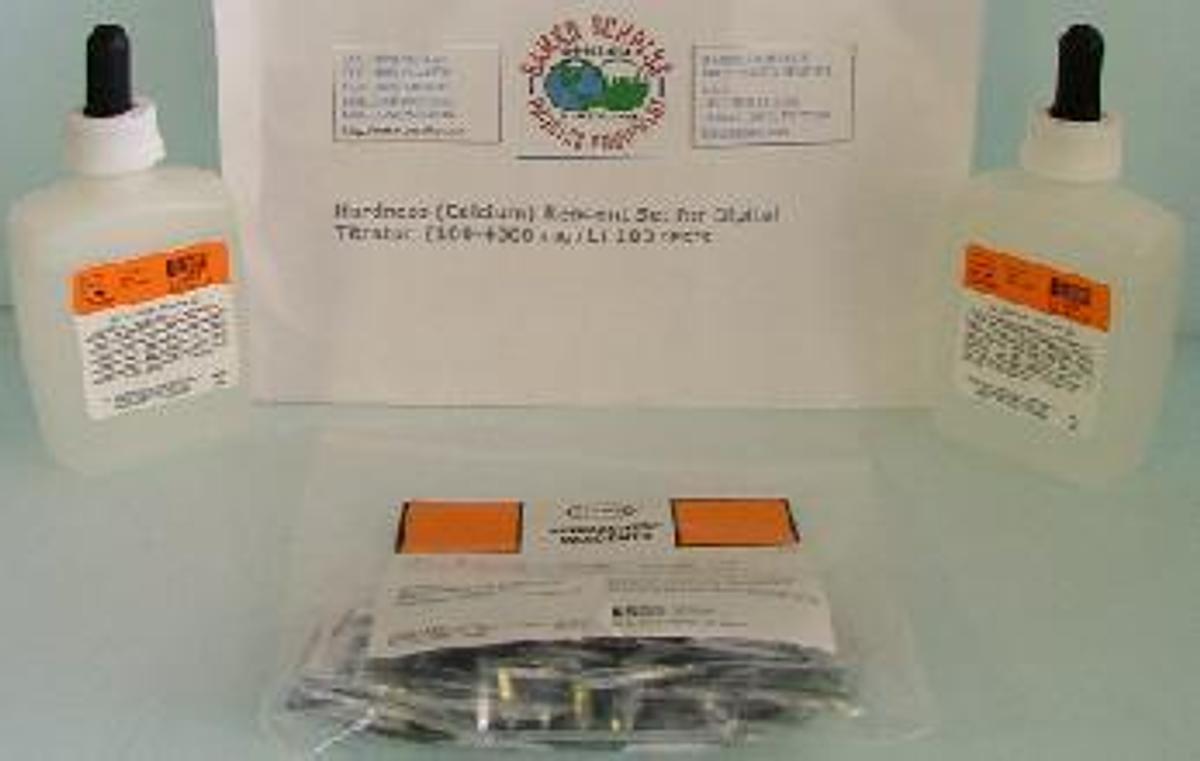 Used QTY. 1. HACH TEST KIT HARDNESS CALCIUM REAGENT SET FOR DIGITAL TITRATOR
