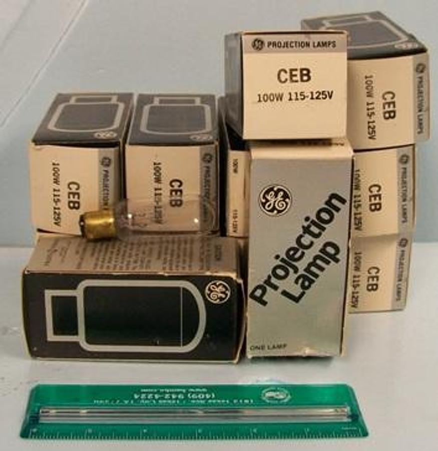 Used QTY. 12. PROJECTION LAMP CEB 100W 115V-125V.