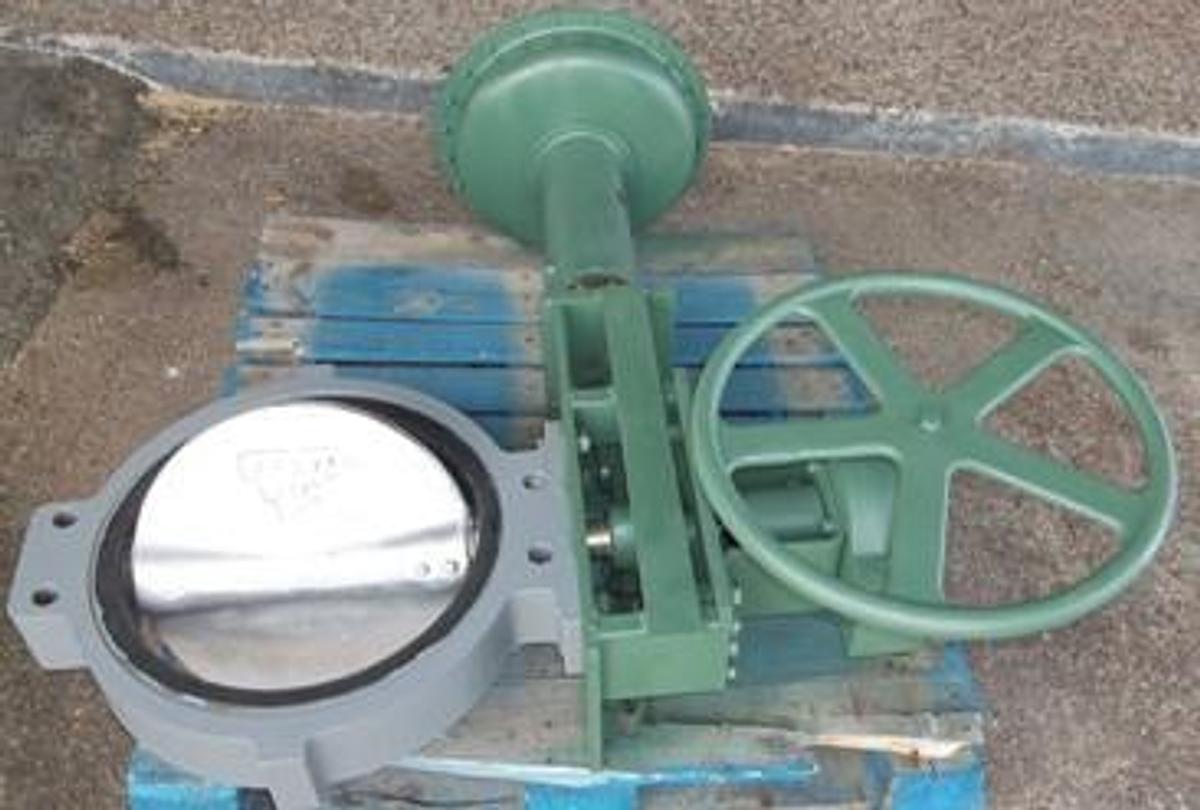 Used FISHER CONTROLS 16" 150 WAFER BUTTERFLY CONTROL VALVE