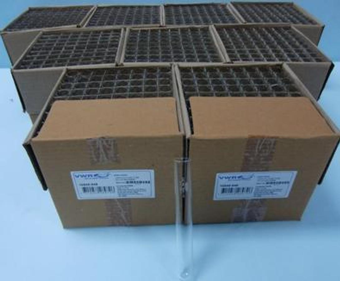 Used CASES OF 72 EACH VWR CULTURE TUBE NO LIP 20 X 150 MM