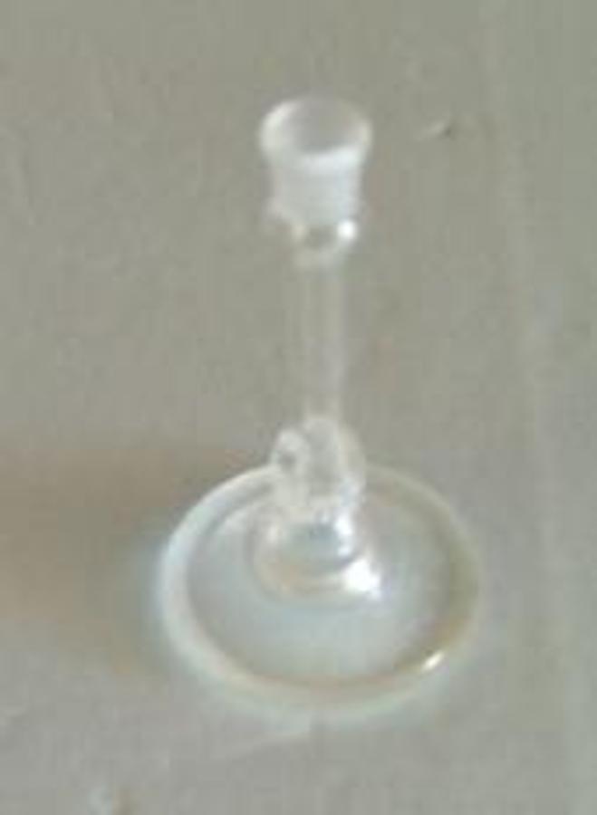Used PYREX 1ML VOLUMETRIC FLASK NO. 741 WITH GROUND GLASS