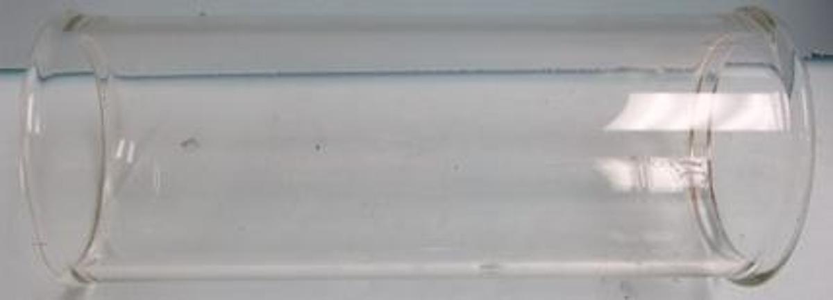 Used . PYREX GLASS 4" X 13" GLASS PIPE BEADED ENDS.