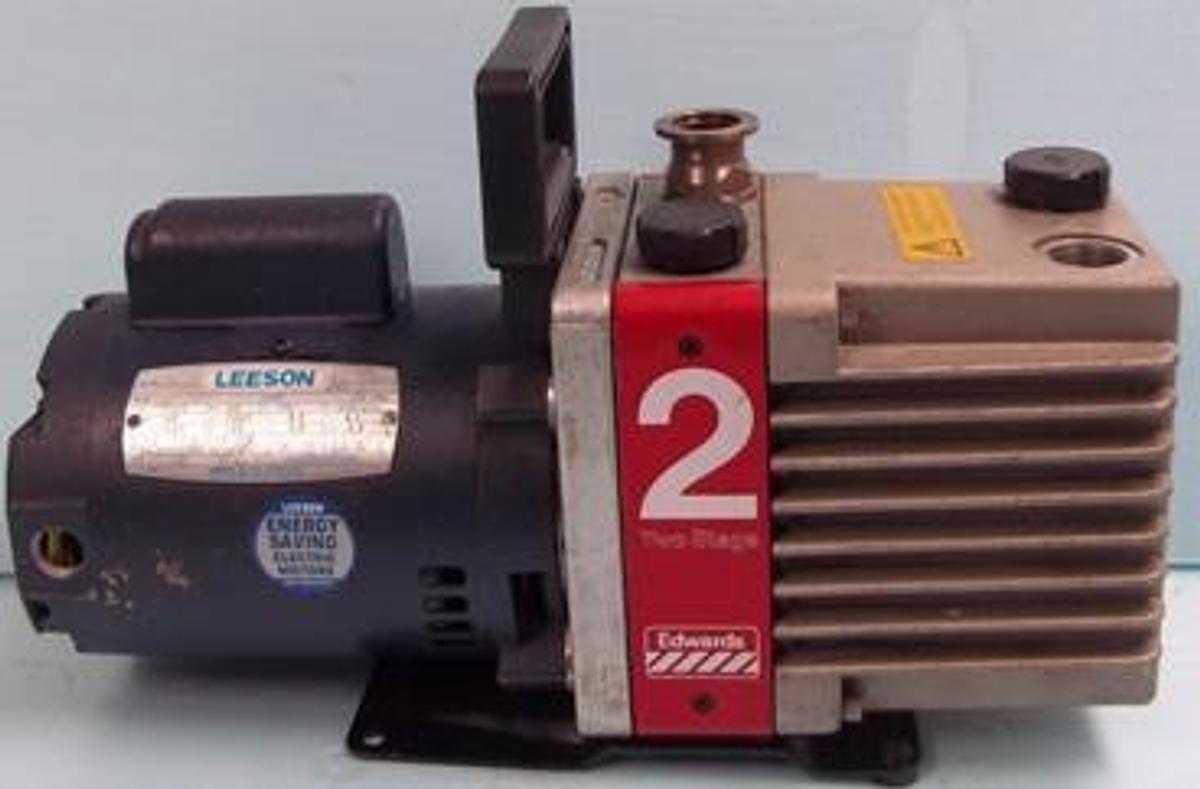 Used EDWARDS TWO STAGE HIGH VACUUM PUMP MODEL NO.: E2M2