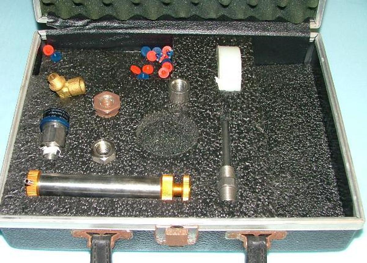 Used QTY. 1. GAMMON TECHNICAL MINI MONITOR KIT FOR FUEL CONTAMINATION IN HARD SIDE CARRYING CASE.