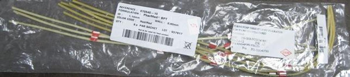 Used PERKIN ELMER 8. TUBING PUMP THREE STOP CONFIGURATION 1.140 X 0.850 MM RED/RED/RED