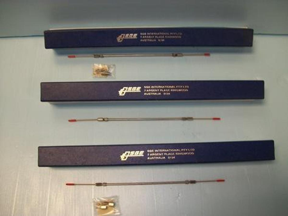 Used SGE INTERNATIONAL HIGH PERFORMANCE LIQUID CHROMATOGRAPHY GLASS LINED TUBING EMPTY MICROBORE COLUMNS MICRO COLUMNS 150 MGLE1