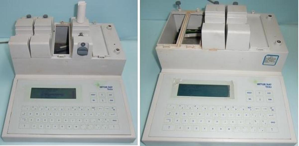 Used METTLER TOLEDO DL67 TITRATOR 100-120V 600MA FUSE 1.6AT 220-240V 300MA FUSE 0.8AT 50/60HZ FNR. 25890 168 03 SRN.P39859 EN60950 CSA 55000C.