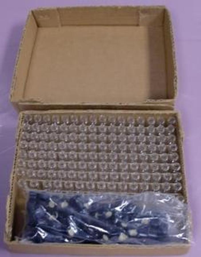 Used QTY. 1. BOX OF GLASS VIALS