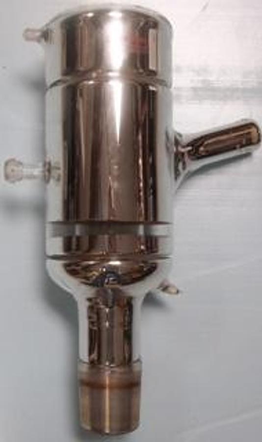 Used QTY. 1. LANG SCIENTIFIC SILVERED GLASS COLUMN HEAD