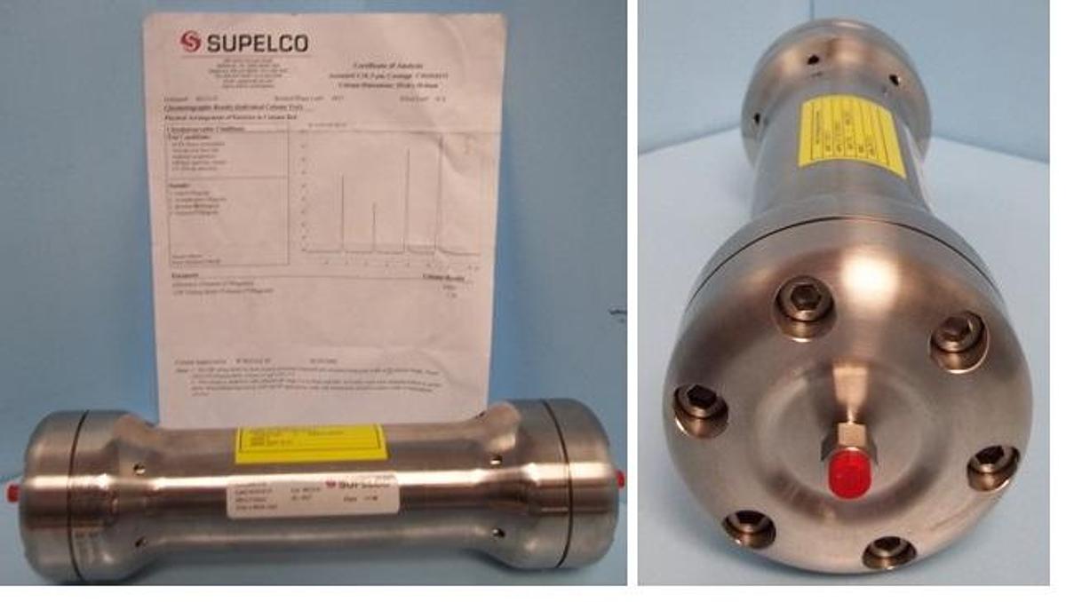 Used QTY. 1. SUPELCO ASCENTIS C18 HPLC COLUMN CAT. NO. C391910171 COL. NO. 98212-01 BL. NO. 6627