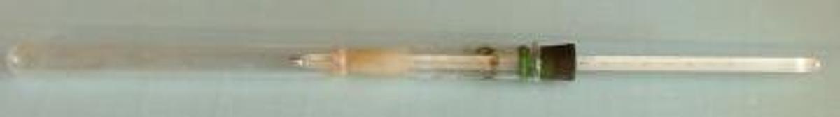 Used QTY. 1. CONSTRICTED TUBE: 9.5" WITH MERCURY THERMOMETER