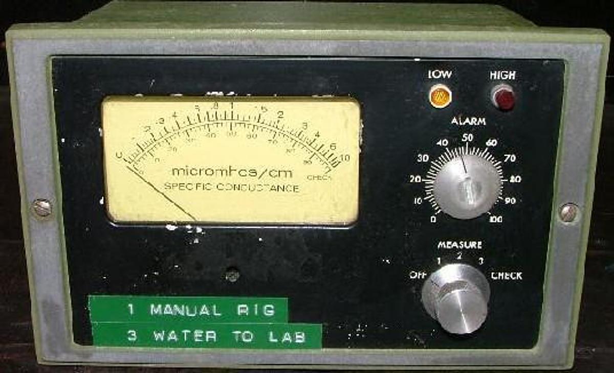 Used MICROMHOS /CM SPECIFIC CONDUCTANCE METER.