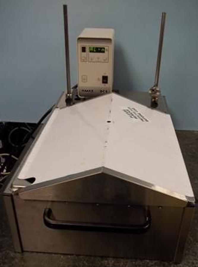 Used HAAKE W19 STAINLESS STEEL 19 LITER CIRCULATING / HEATING BATH WITH LID HAAKE WDC5