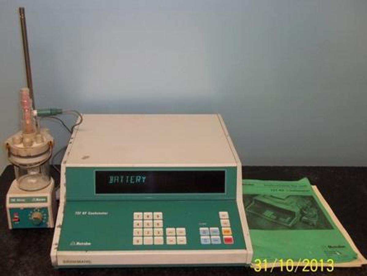 Used METROHM 737 KF COULOMETER #1.737.00-3 NR. 0.02/167 100/117V 220/240V W/