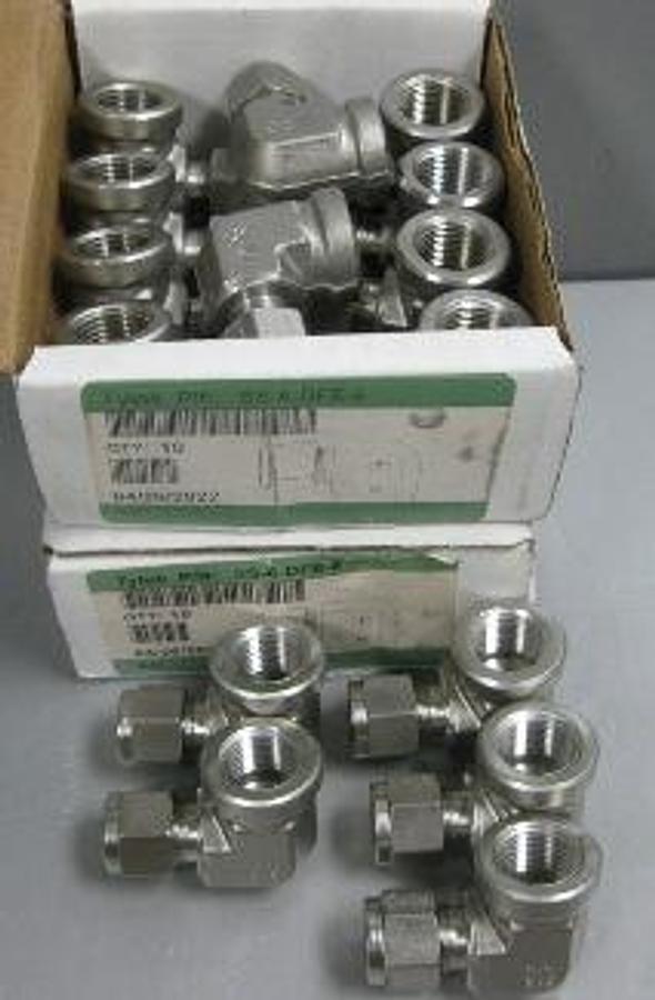 Used TYLOK CBC-LOK SS-6-DFE-6 DFE 90 DEG DOUBLE FERRULE FEMALE ELBOW