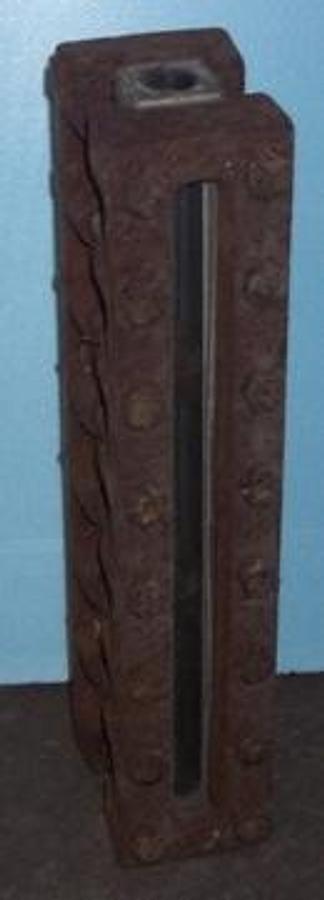 Used ERNST VESSEL LIQUID LEVEL SIGHT GLASS 14" X 2-3/4" X 4" PIPE TREAD = ¾"