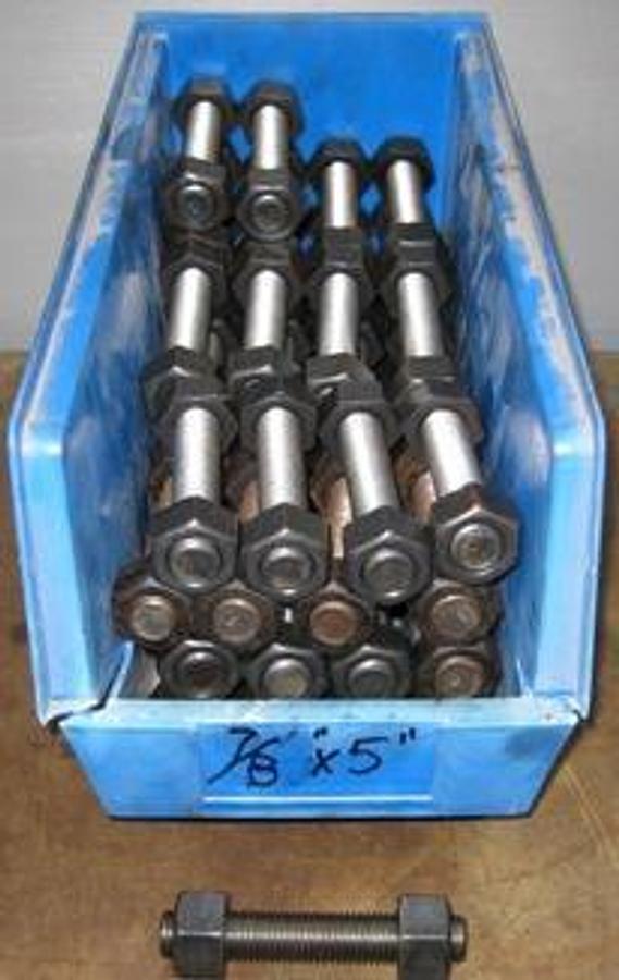 Used HIGHLAND THREADS INC. STUDS WITH NUTS 7/8" X 5"