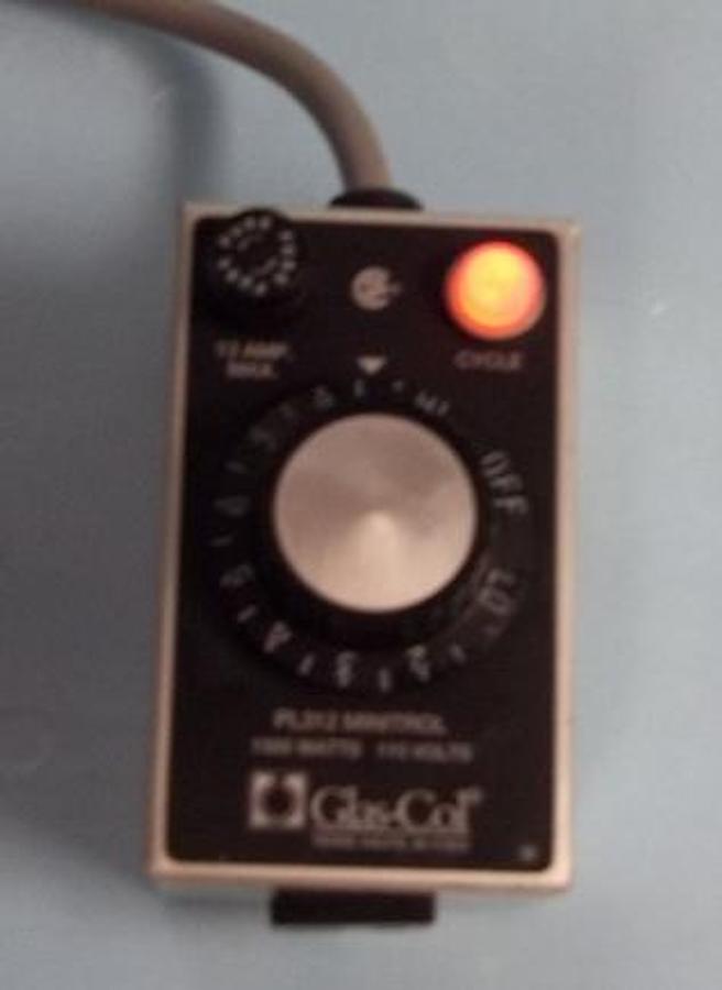 Used QTY. 1. GLAS-COL PL312 MINITROL 1500 WATTS 115V CAT# 104A PL312