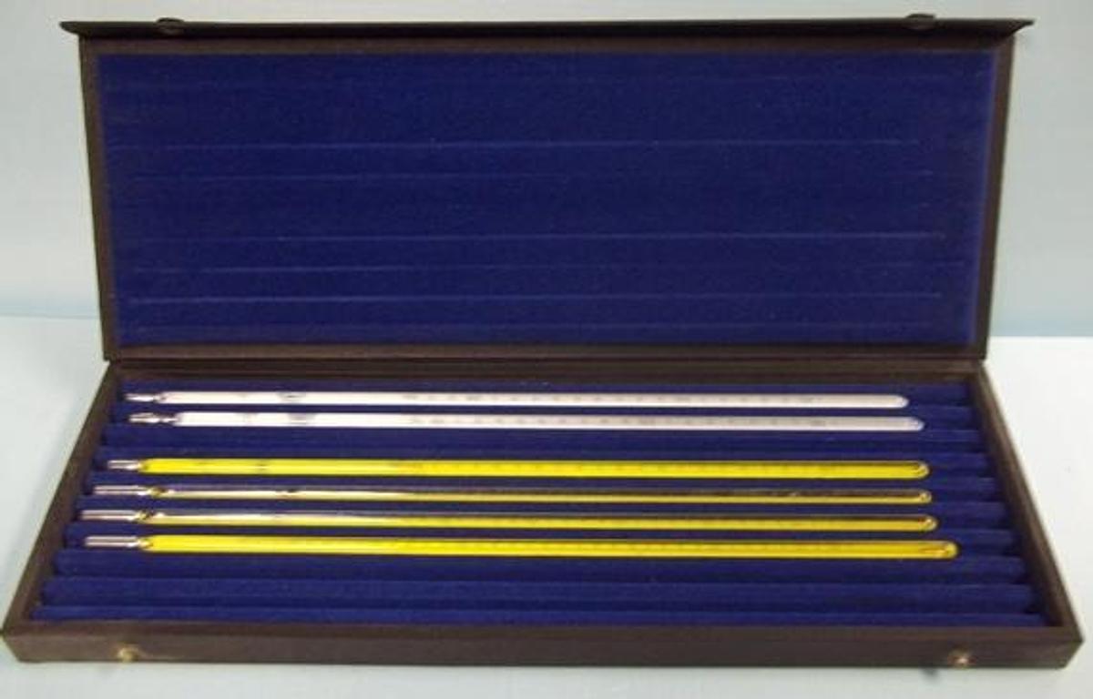 Used KESSLER SET CERTIFIED ASTM THERMOMETERS