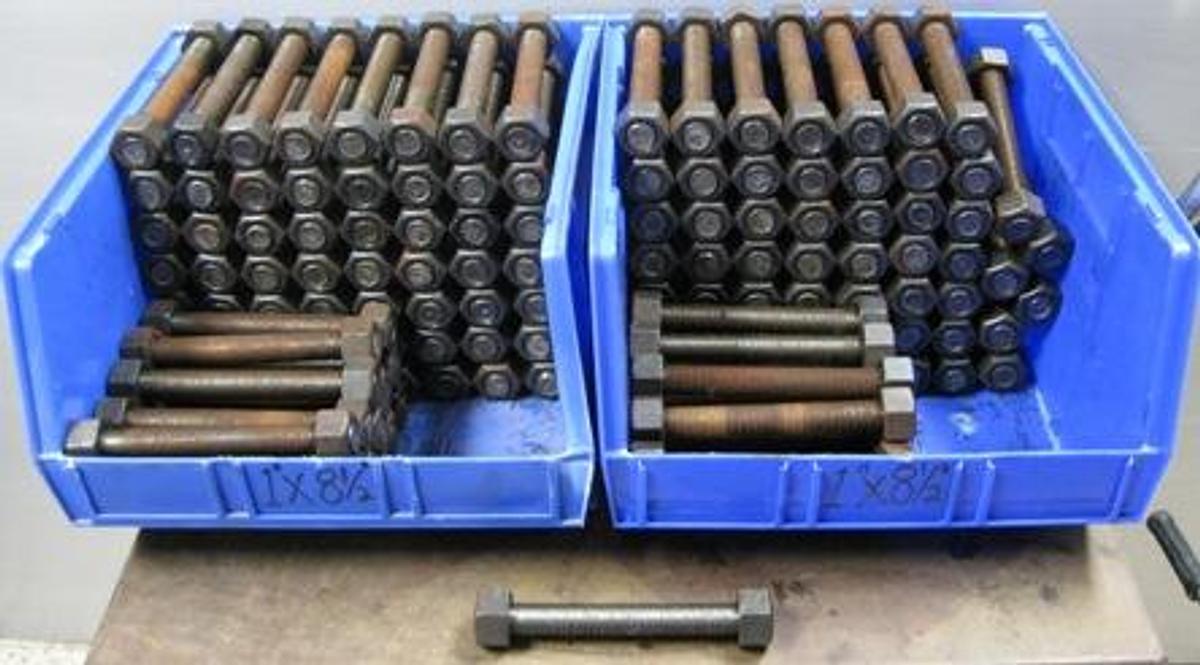 Used QTY. 137. HIGHLAND THREADS INC. STUDS WITH NUTS