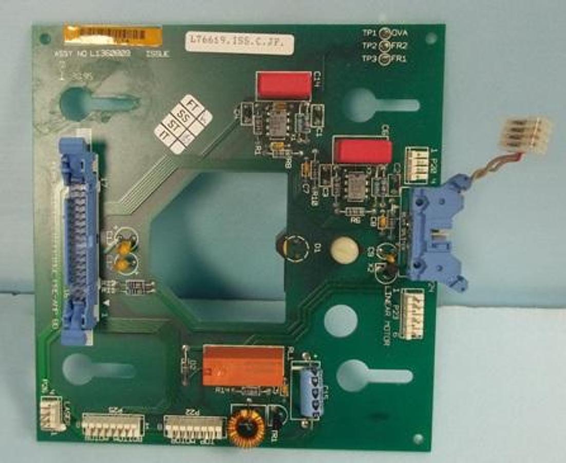 Used QTY. 1. PERKIN-ELMER LTD FRINGE PRE-AMP BOARD ASSY NO. L1360809 ISSUE: L76619.ISS.C.JF.