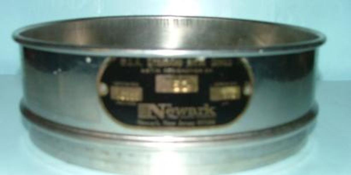 Used QTY. 1. NEWARK WIRE CLOTH COMPANY 8" USA STANDARD SIEVE NO 50 OPENING IN INCHES 0.0117 OPENING IN MU METERS .300.